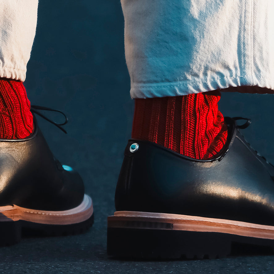 Low Gauge Socks “Valencia” M(25-27cm) - Red