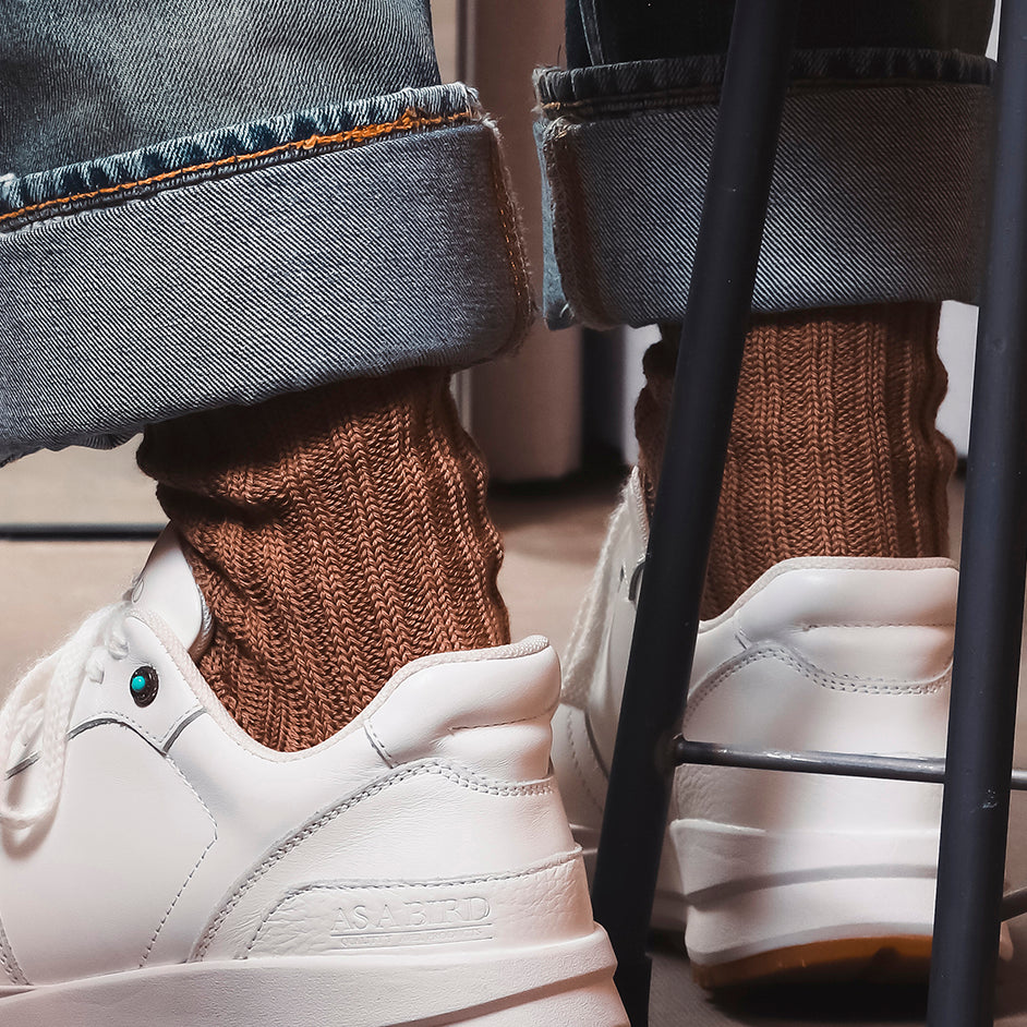 Low Gauge Socks “Valencia” M(25-27cm) - Ivory
