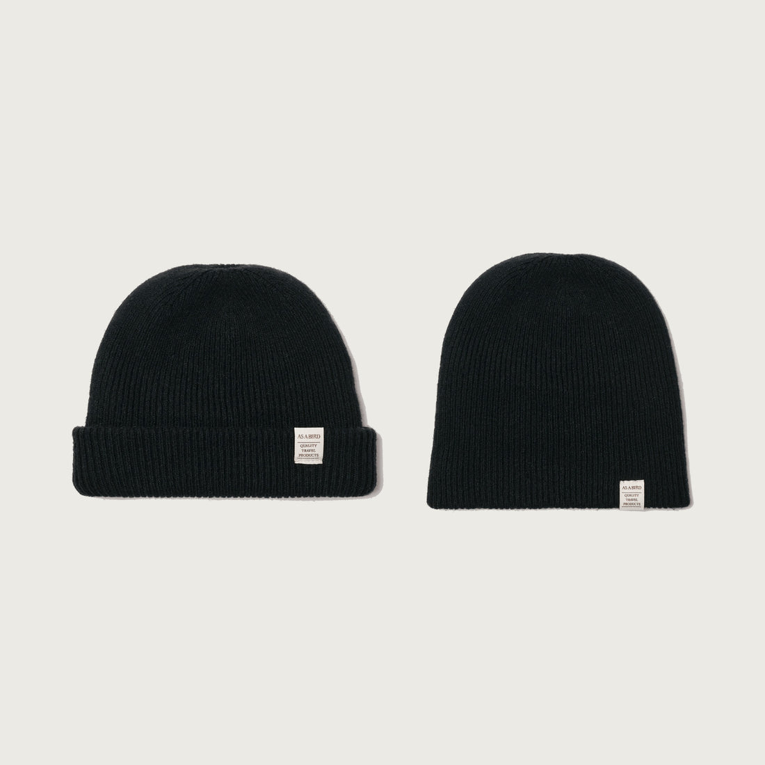 Wool Cashmere Beanie “Seattle” - Black