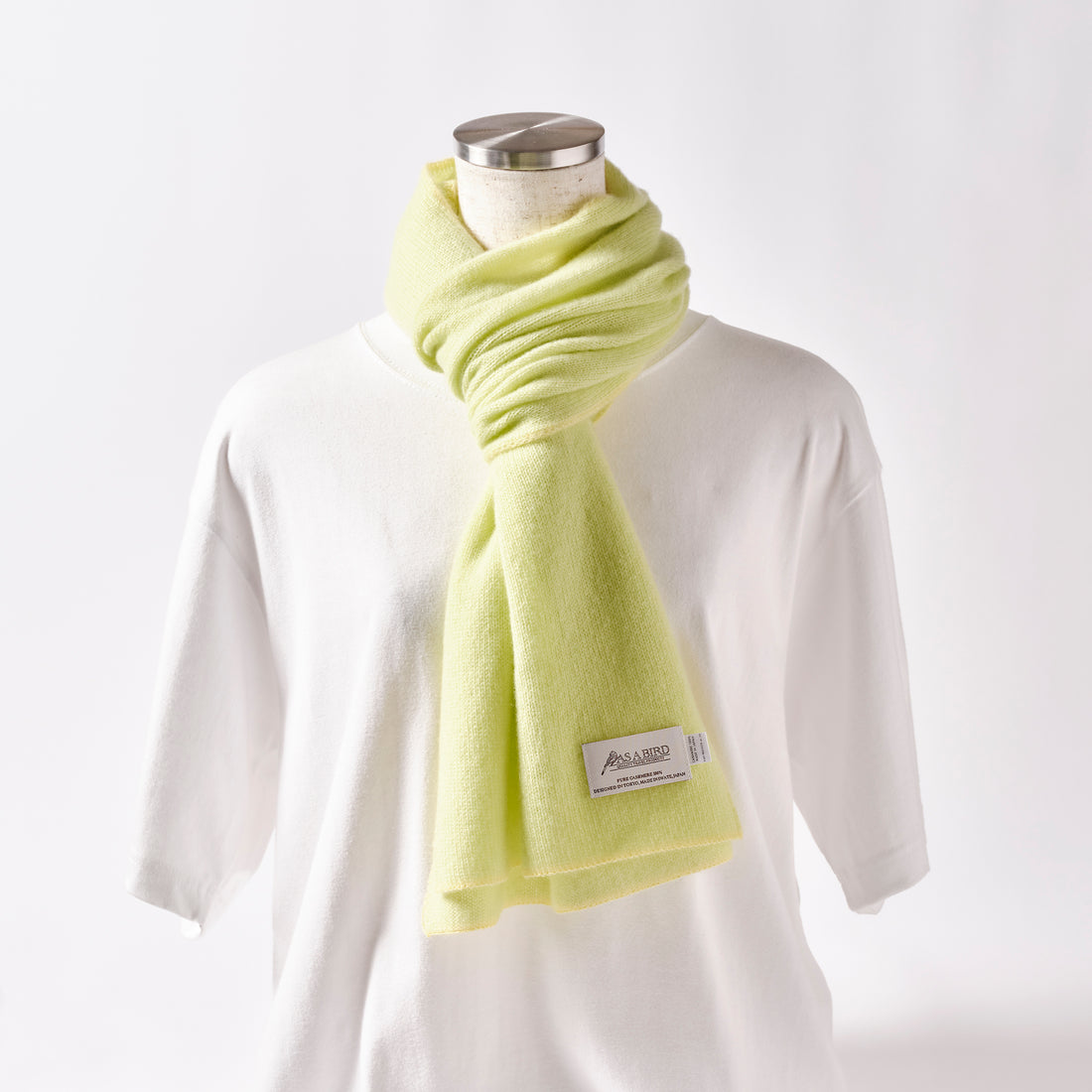 Cashmere Scarf  “Berlin” - Lime × Yellow