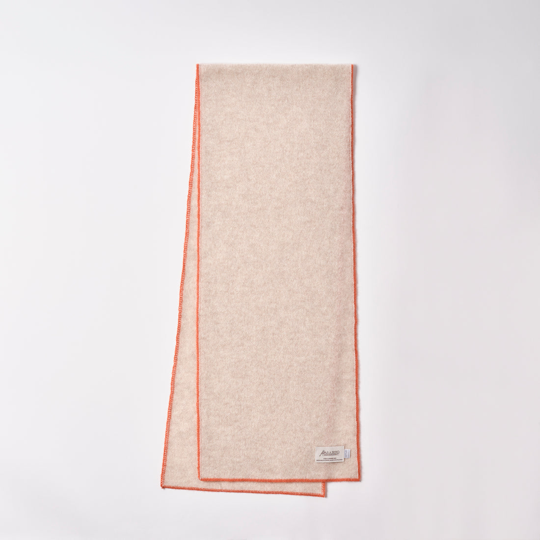 Cashmere Scarf  “Berlin” - Beige × Orange