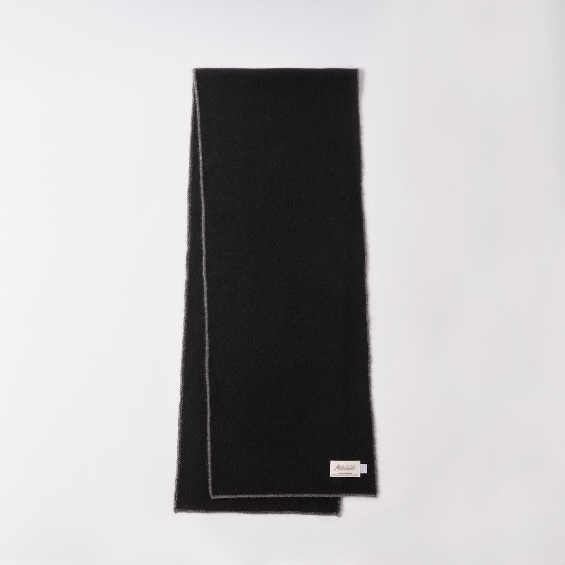 Cashmere Scarf “Berlin” - Black × Grey