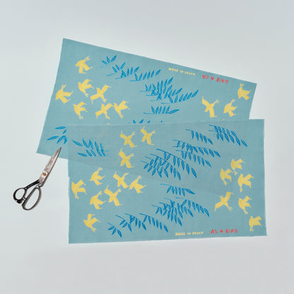 Tenugui &quot;Tokyo&quot; (Japanese Hand Towel) - Mint