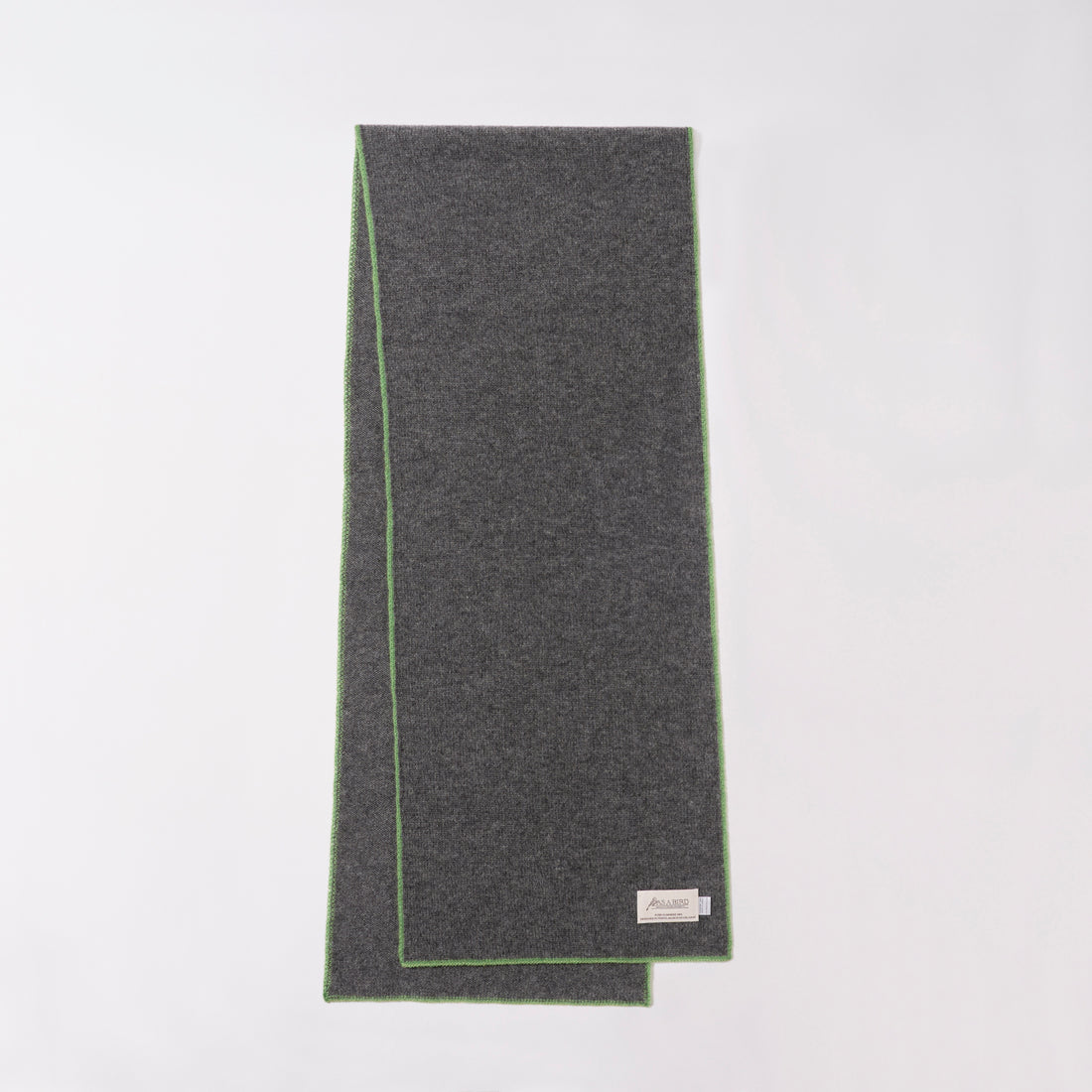 Cashmere Scarf  “Berlin” - Dark Grey × Green
