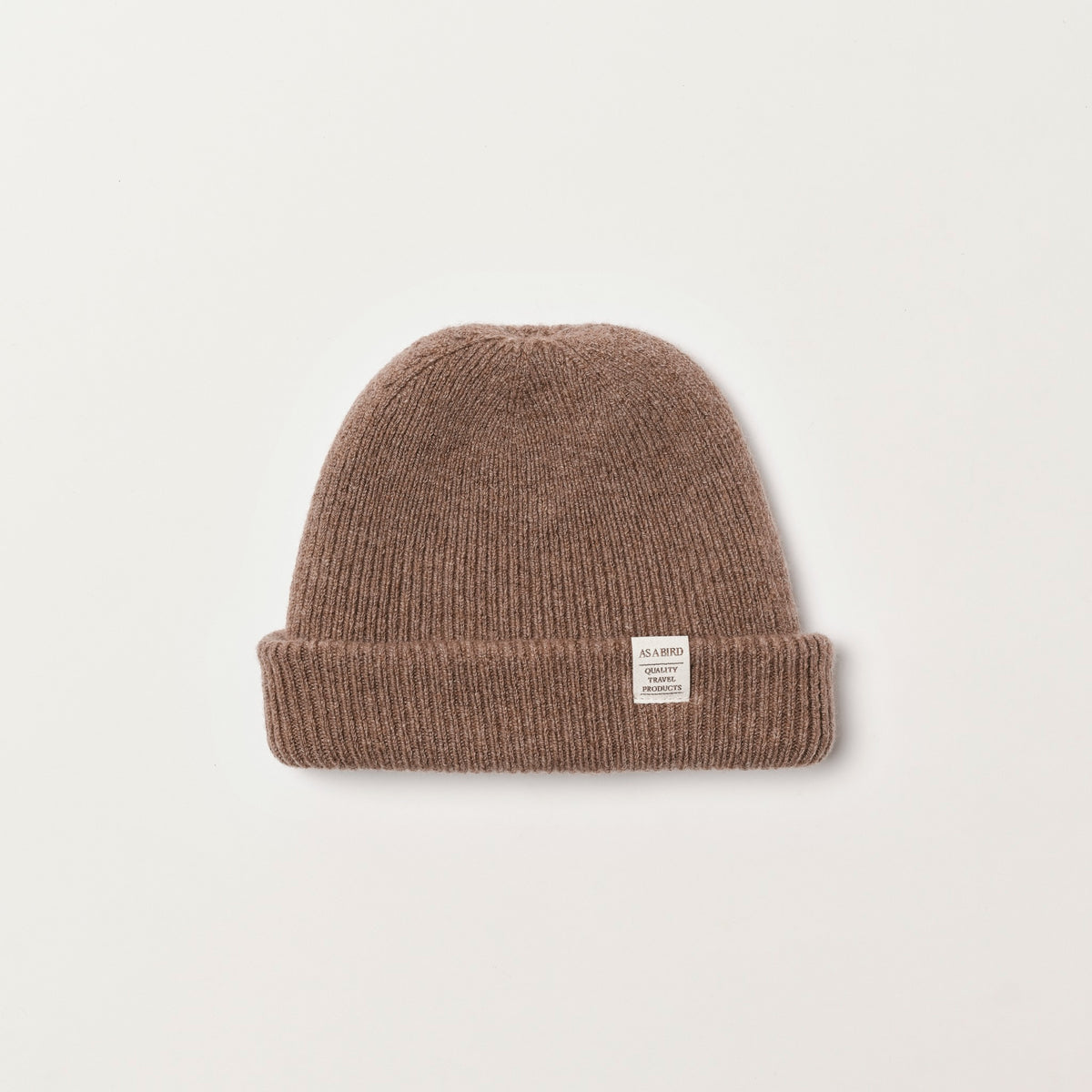 Wool Cashmere Beanie “Seattle” - Light Brown
