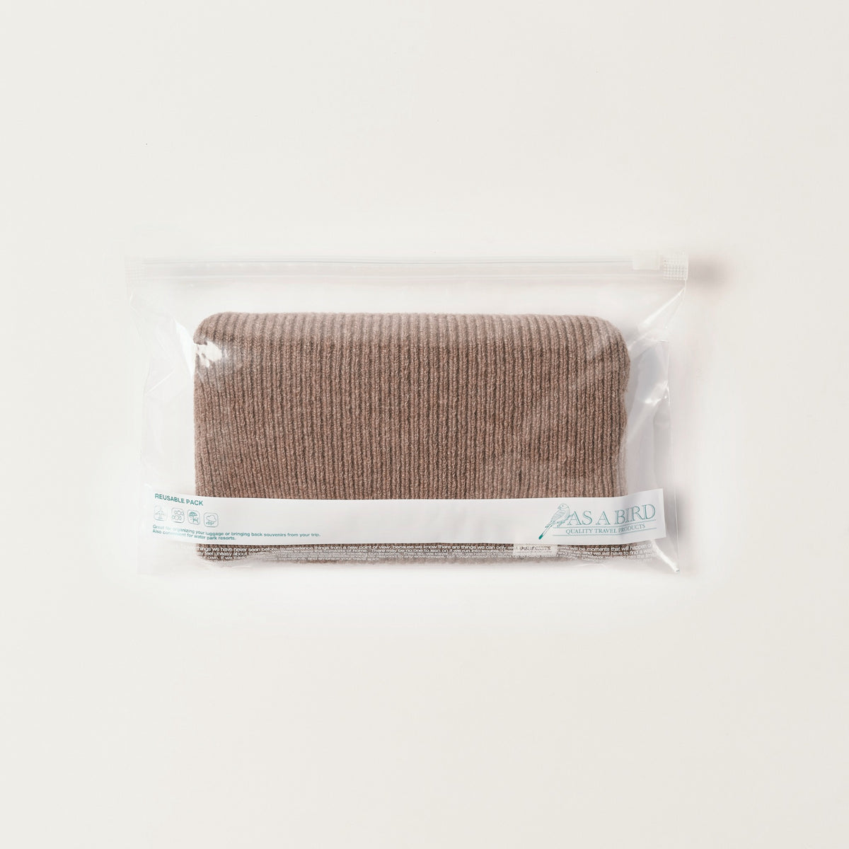 Wool Cashmere Beanie “Seattle” - Light Brown