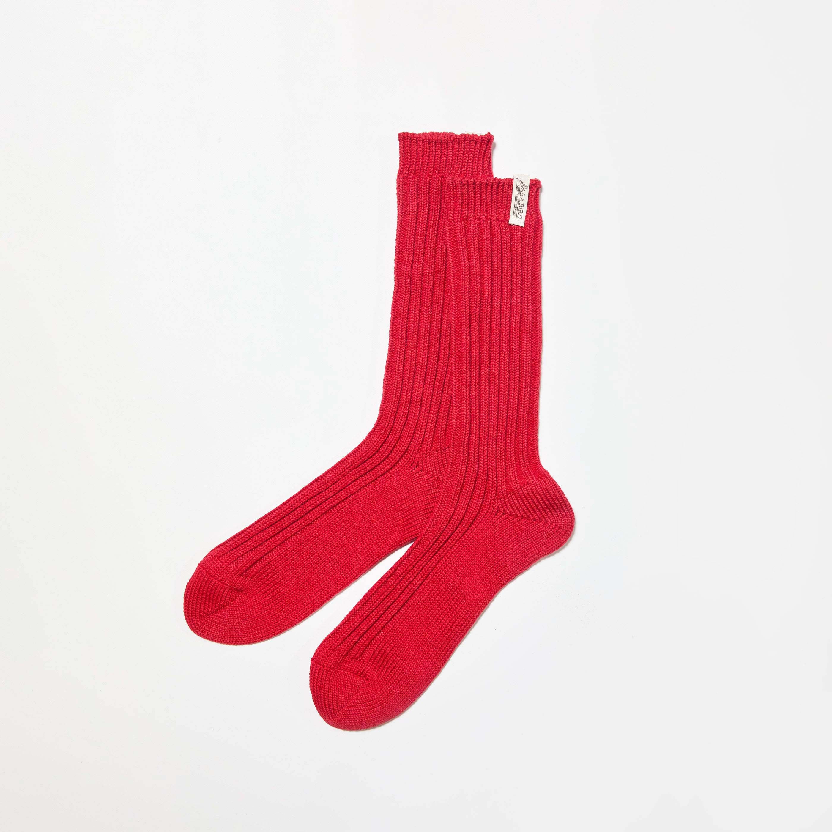 Low Gauge Socks “Valencia”  M(25-27cm) - Red