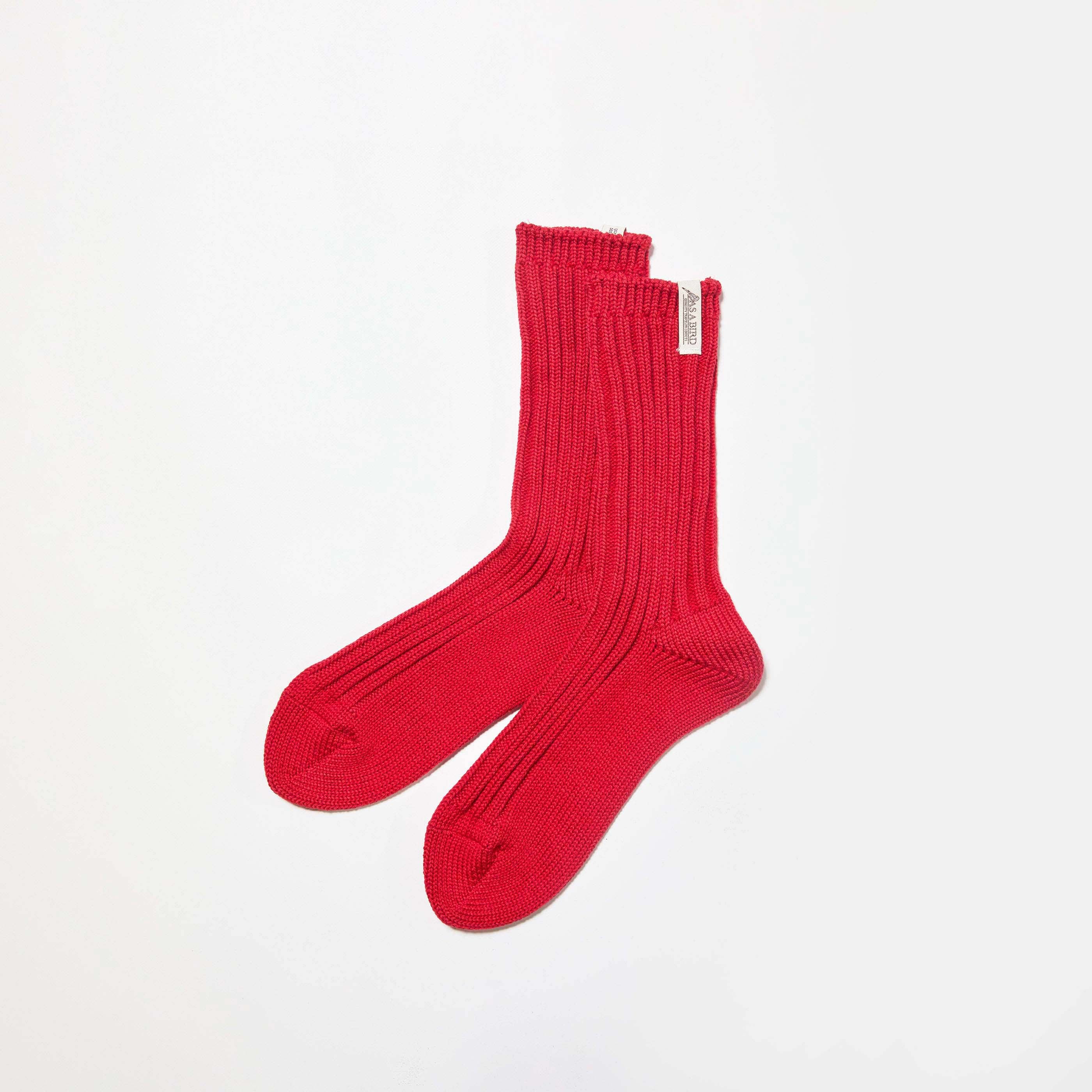 Low Gauge Socks “Valencia”  S(22-24cm) - Red