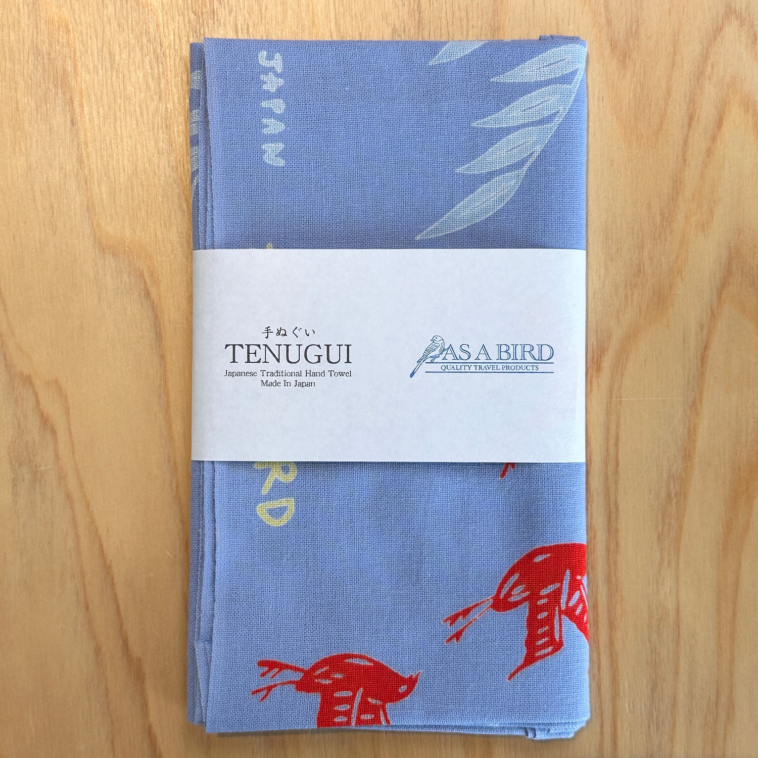 Tenugui &quot;Tokyo&quot; (Japanese Hand Towel) - Light Blue