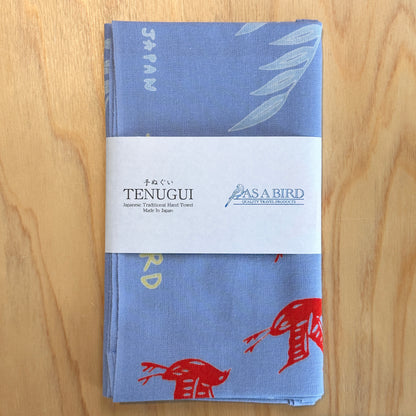 Tenugui &quot;Tokyo&quot; (Japanese Hand Towel) - Light Blue